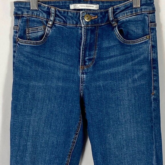 Zara Trafaluc Denimwear Skinny Jeans Size 2 Med Wash - Picture 2 of 6